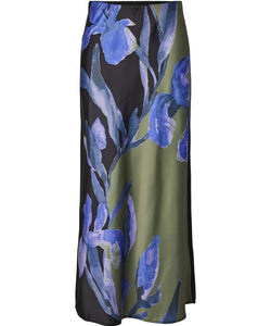 YAS | PELLA HW MAXI SKIRT - BLACK ETIRA PRINT