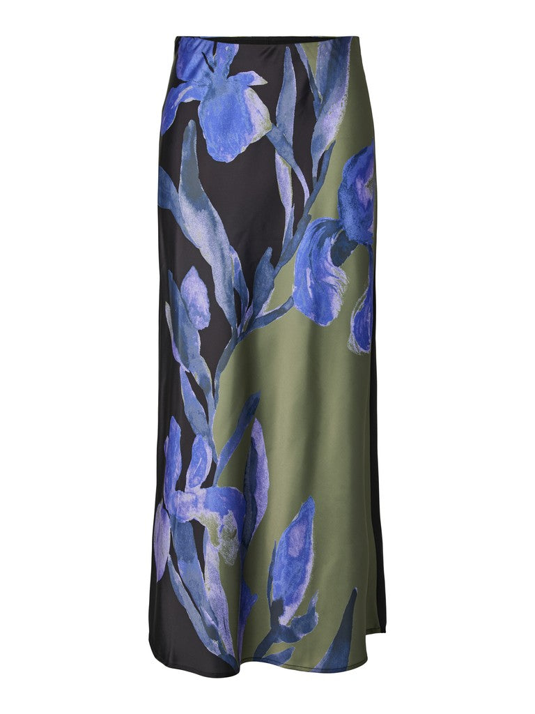 YAS | PELLA HW MAXI SKIRT - BLACK ETIRA PRINT