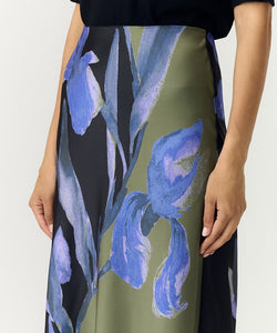 YAS | PELLA HW MAXI SKIRT - BLACK ETIRA PRINT