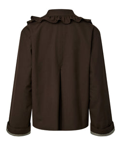 YAS | ELSIA LS SHORT TRENCHCOAT - COFFEE BEAN