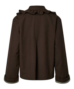 YAS | ELSIA LS SHORT TRENCHCOAT - COFFEE BEAN