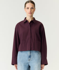 YAS | LEE LS SHORT SHIRT - FIG