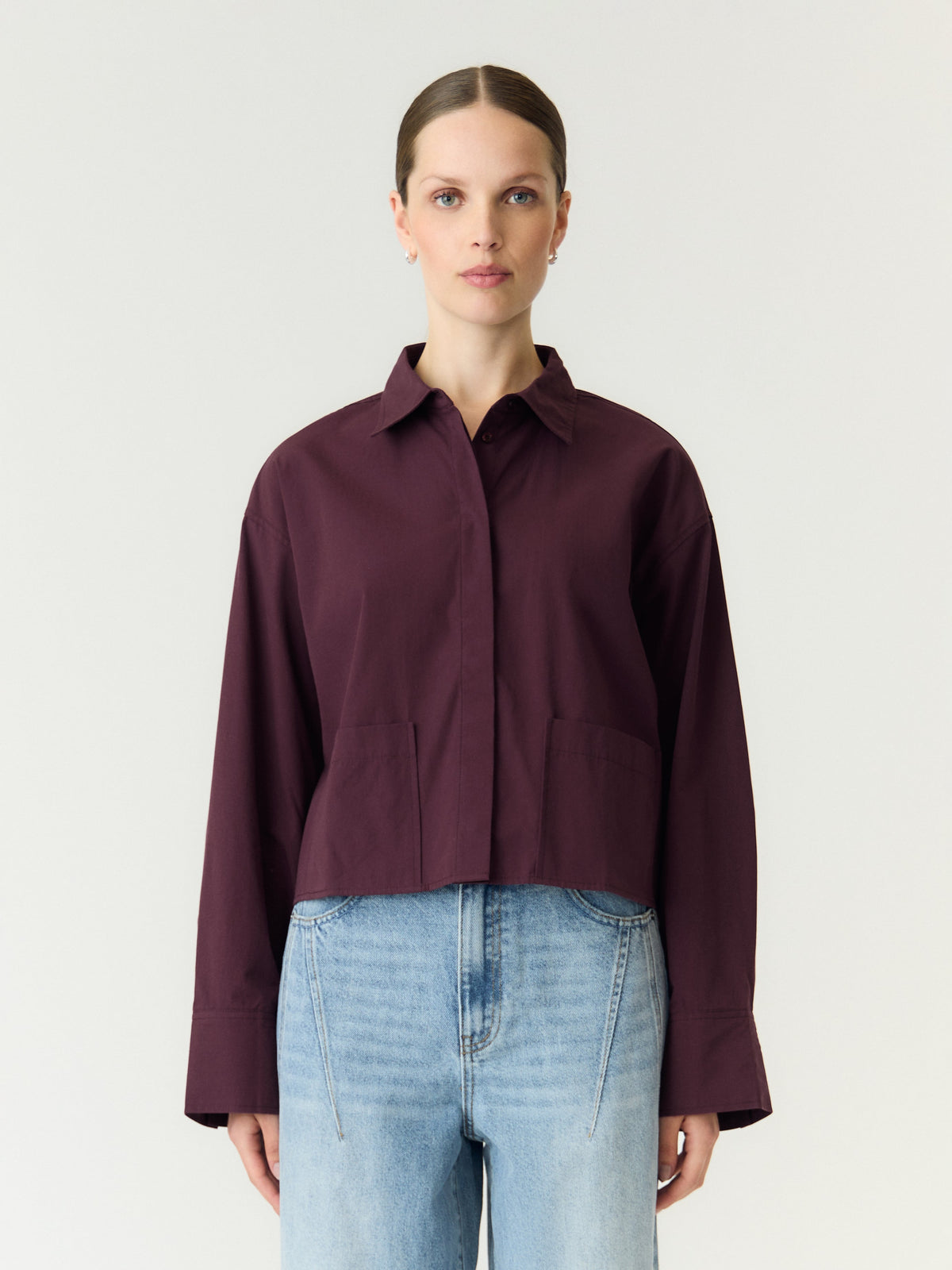 YAS | LEE LS SHORT SHIRT - FIG