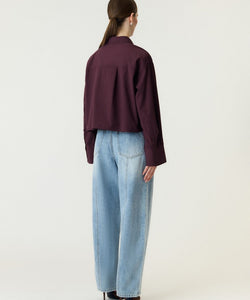 YAS | LEE LS SHORT SHIRT - FIG