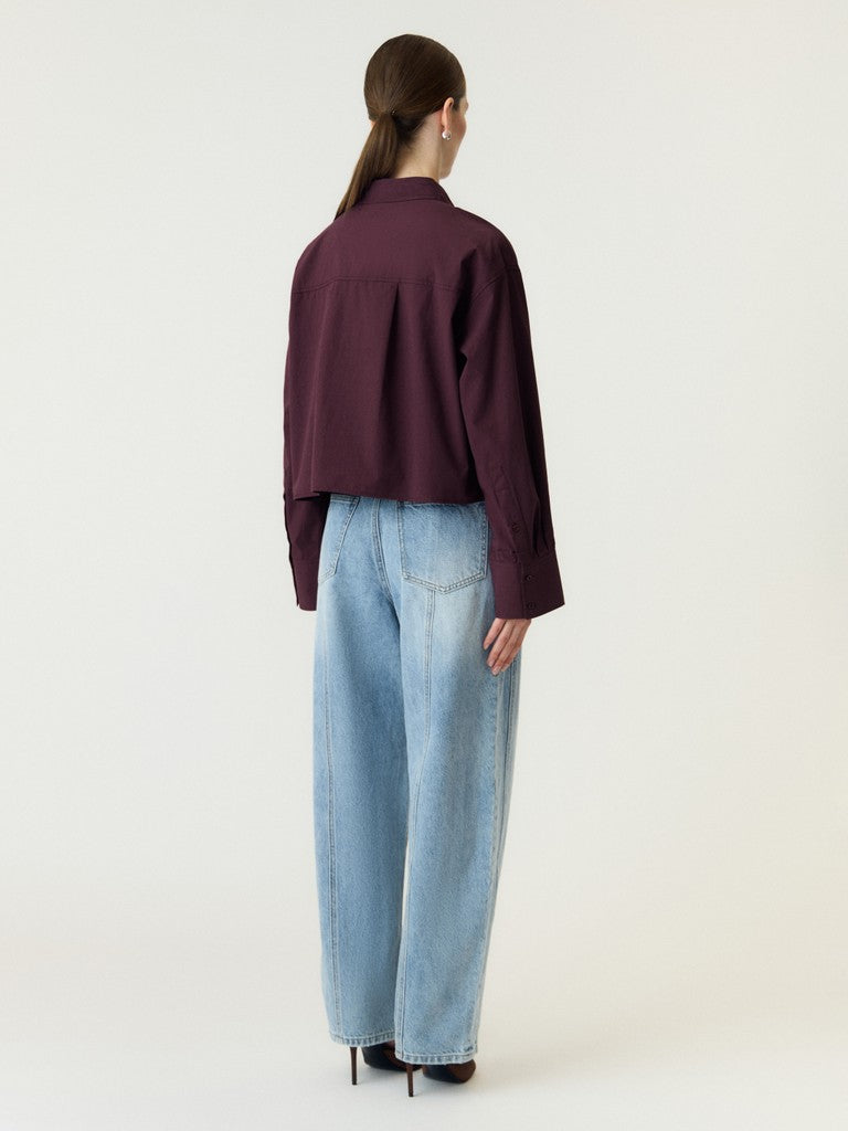 YAS | LEE LS SHORT SHIRT - FIG