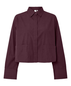 YAS | LEE LS SHORT SHIRT - FIG