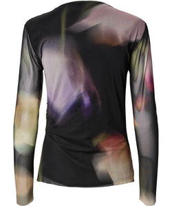 YAS | SHAMA LS MESH TOP - BLACK
