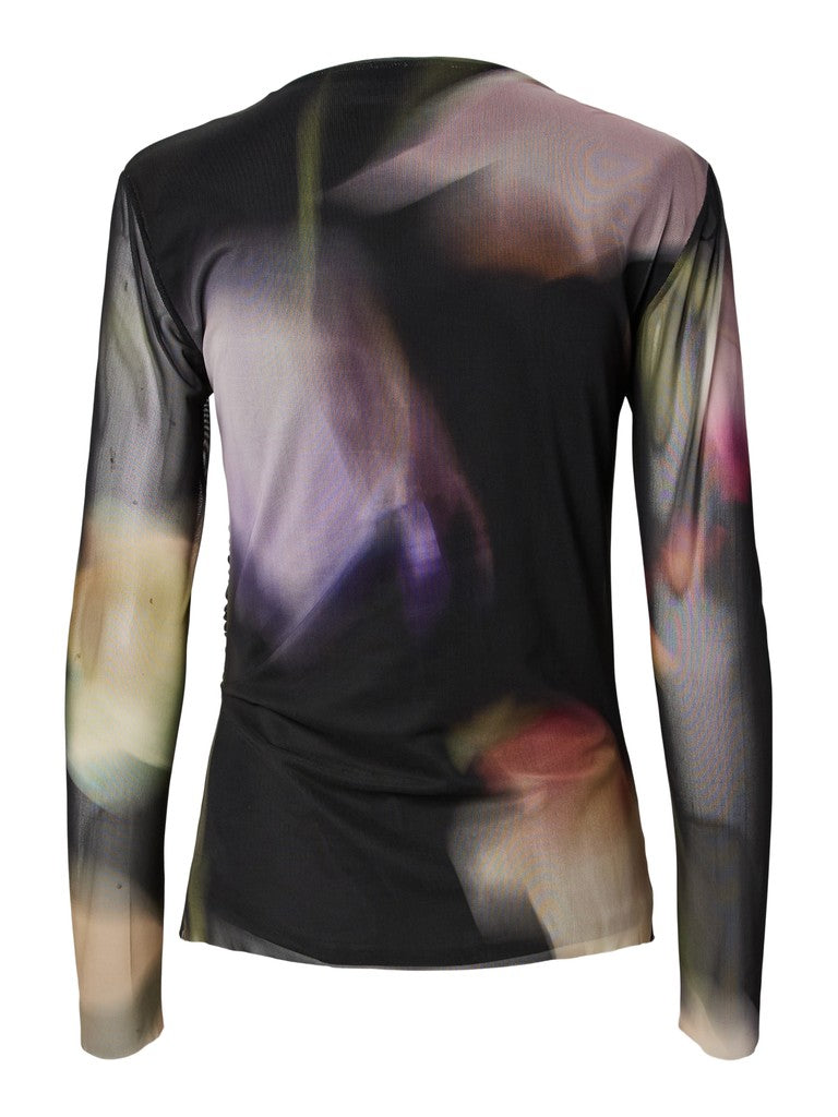 YAS | SHAMA LS MESH TOP - BLACK