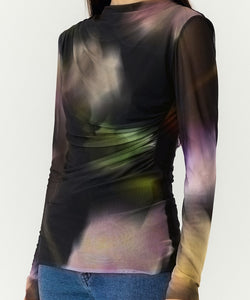 YAS | SHAMA LS MESH TOP - BLACK