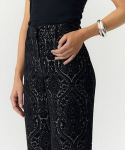 YAS | BROCCA VELVET PANTS - BLACK