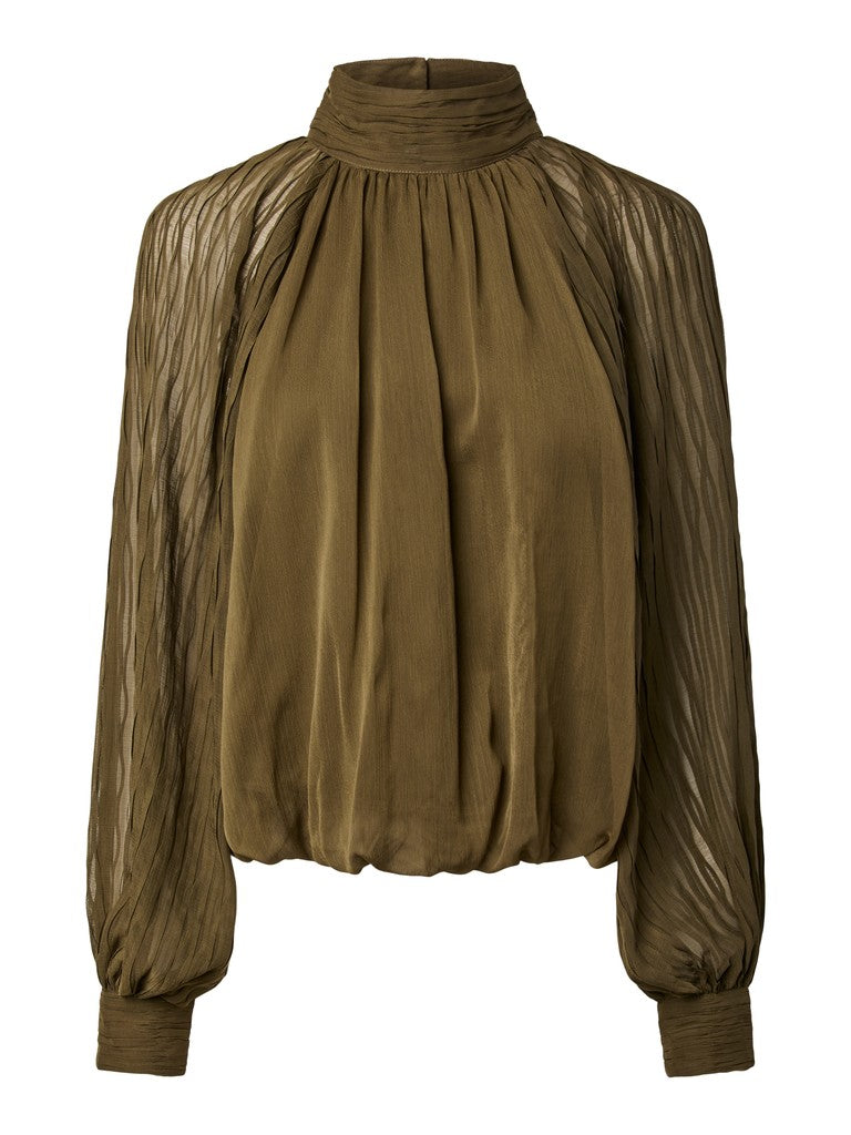 YAS | OLERA LS TOP - DARK OLIVE