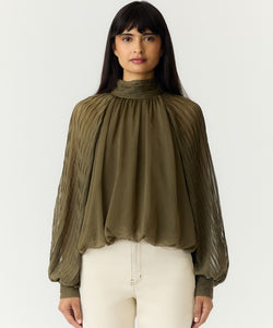 YAS | OLERA LS TOP - DARK OLIVE