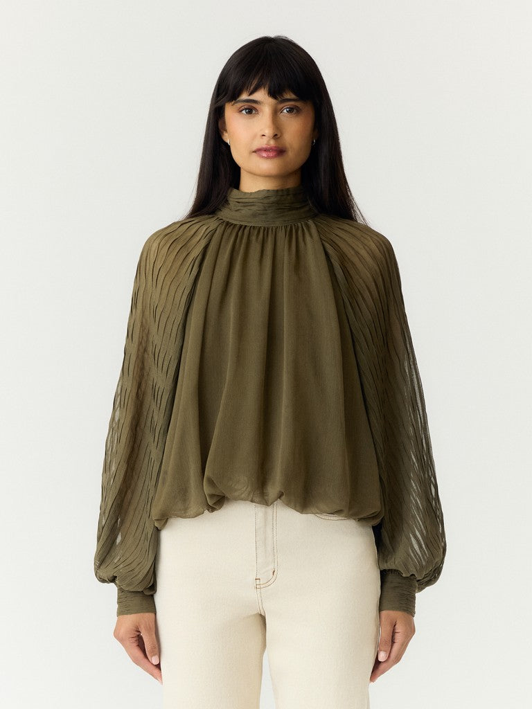 YAS | OLERA LS TOP - DARK OLIVE