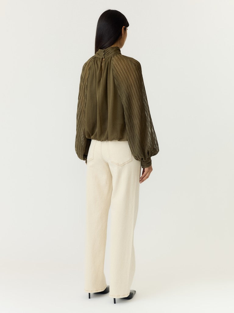 YAS | OLERA LS TOP - DARK OLIVE