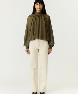 YAS | OLERA LS TOP - DARK OLIVE