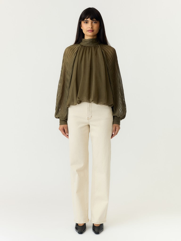 YAS | OLERA LS TOP - DARK OLIVE