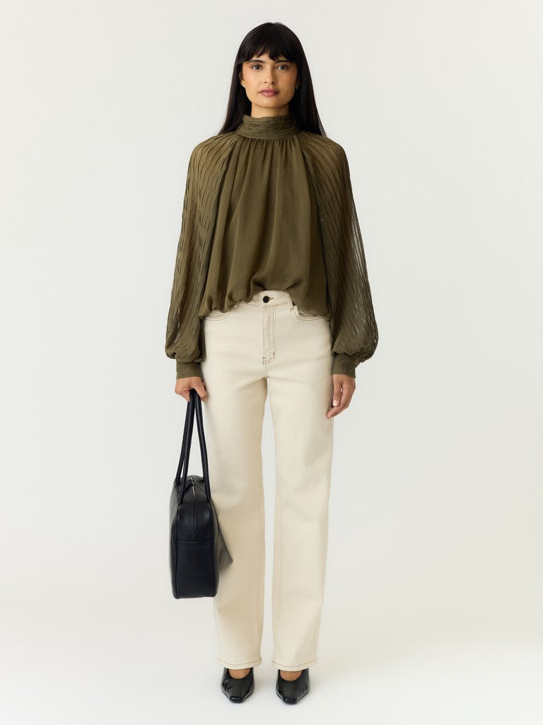 YAS | OLERA LS TOP - DARK OLIVE