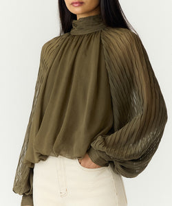 YAS | OLERA LS TOP - DARK OLIVE