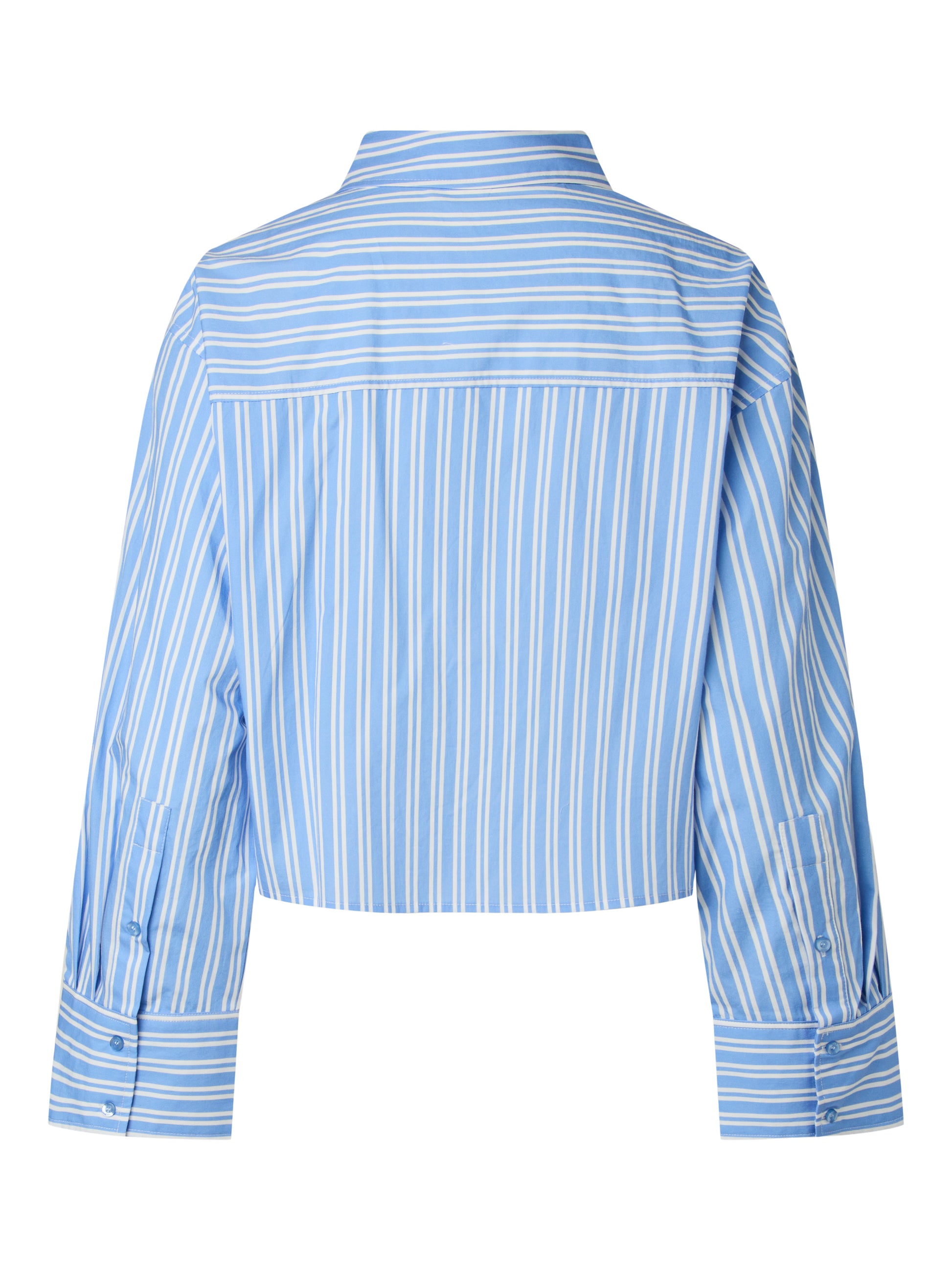 YAS | LEE LS UNEVEN SHORT SHIRT - VISTA BLUE