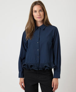 Y.A.S | TRAVIS LS SHIRT - NAVY BLAZER