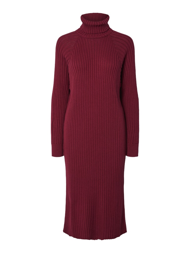 Y.A.S | MAVI KNIT MIDI ROLLNECK DRESS - TIBETAN RED