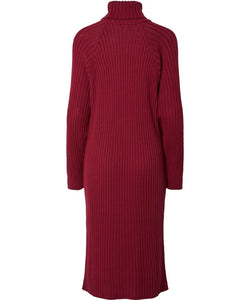 Y.A.S | MAVI KNIT MIDI ROLLNECK DRESS - TIBETAN RED