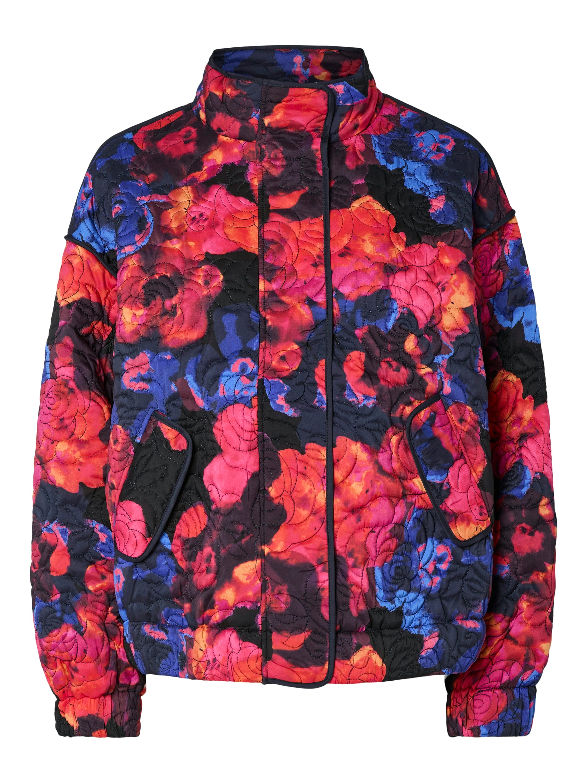 Y.A.S | FIPURA LS QUILTED JACKET - NAVY BLAZER LIMO