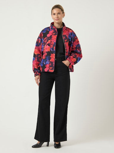 Y.A.S | FIPURA LS QUILTED JACKET - NAVY BLAZER LIMO