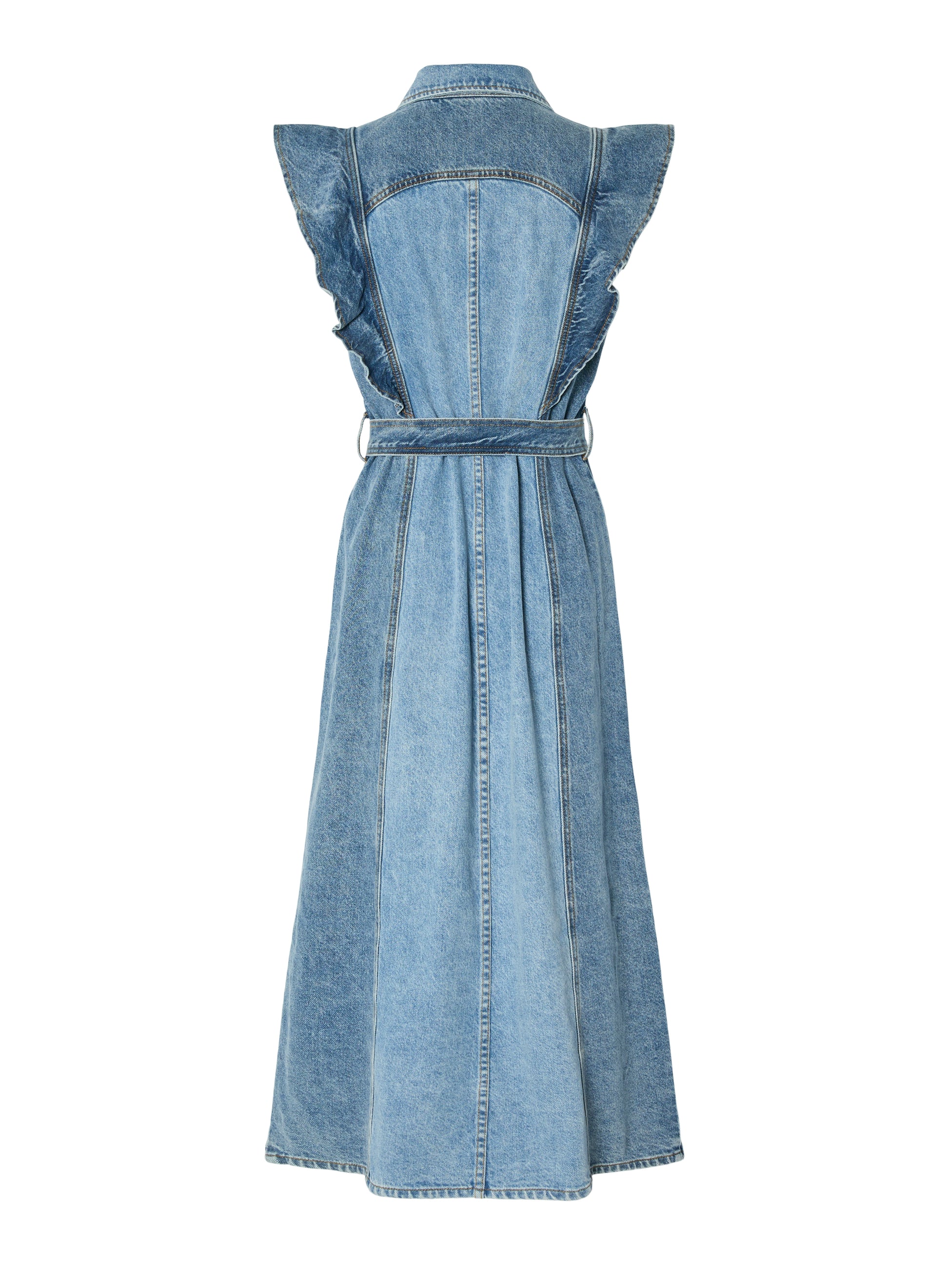 YAS | CAWI SL DENIM LONG DRESS - MEDIUM BLUE DENIM