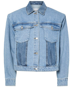 Y.A.S | FARO LS DENIM JACKET - LIGHT BLUE DENIM