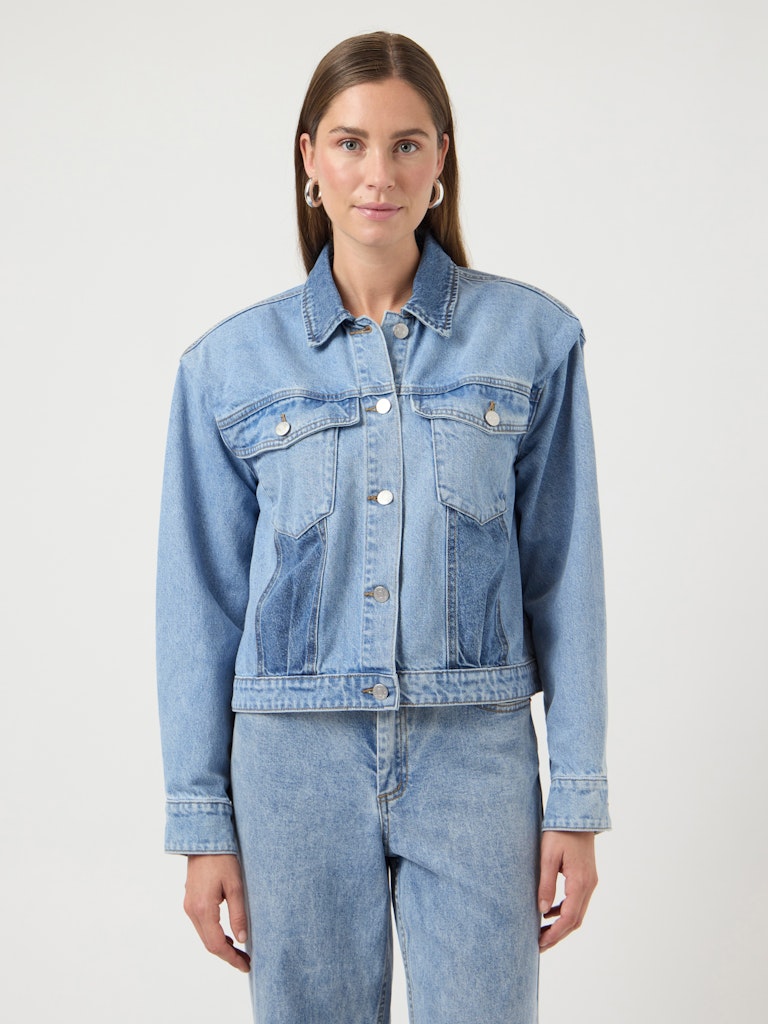 Y.A.S | FARO LS DENIM JACKET - LIGHT BLUE DENIM