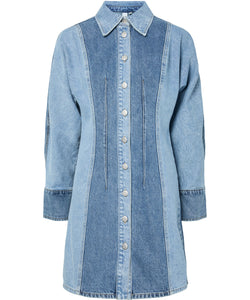 Y.A.S | FARO LS DENIM DRESS - LIGHT BLUE DENIM