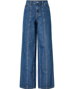YAS | ELSIE MW WIDE JEANS - MEDIUM BLUE DENIM