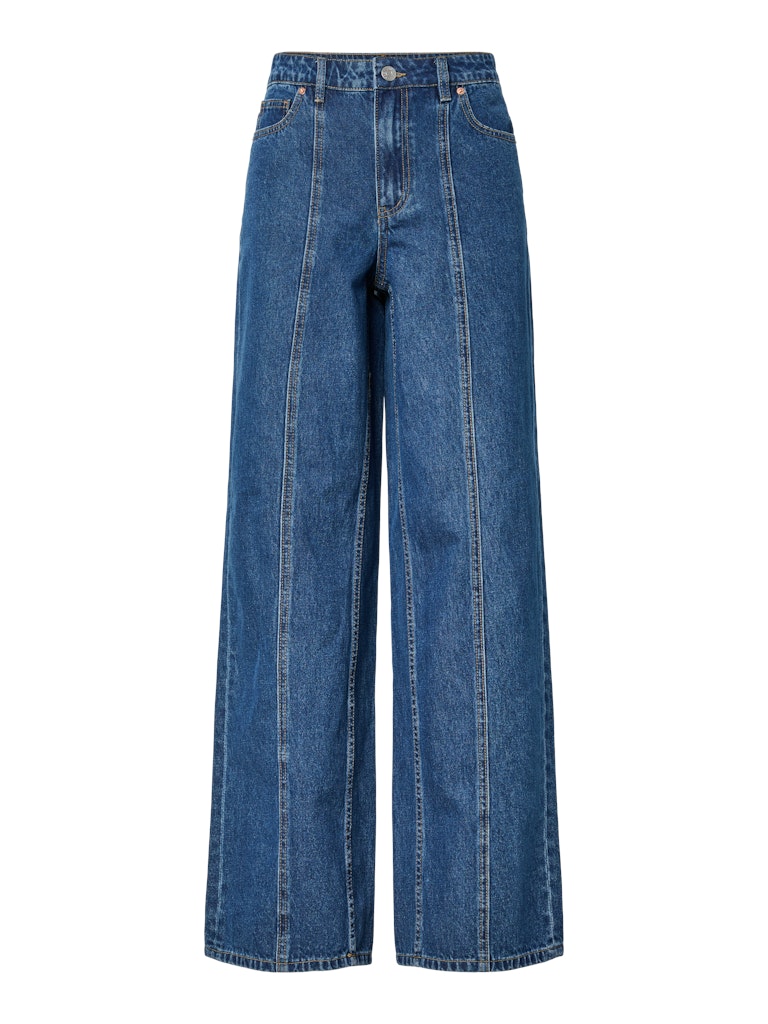 YAS | ELSIE MW WIDE JEANS - MEDIUM BLUE DENIM