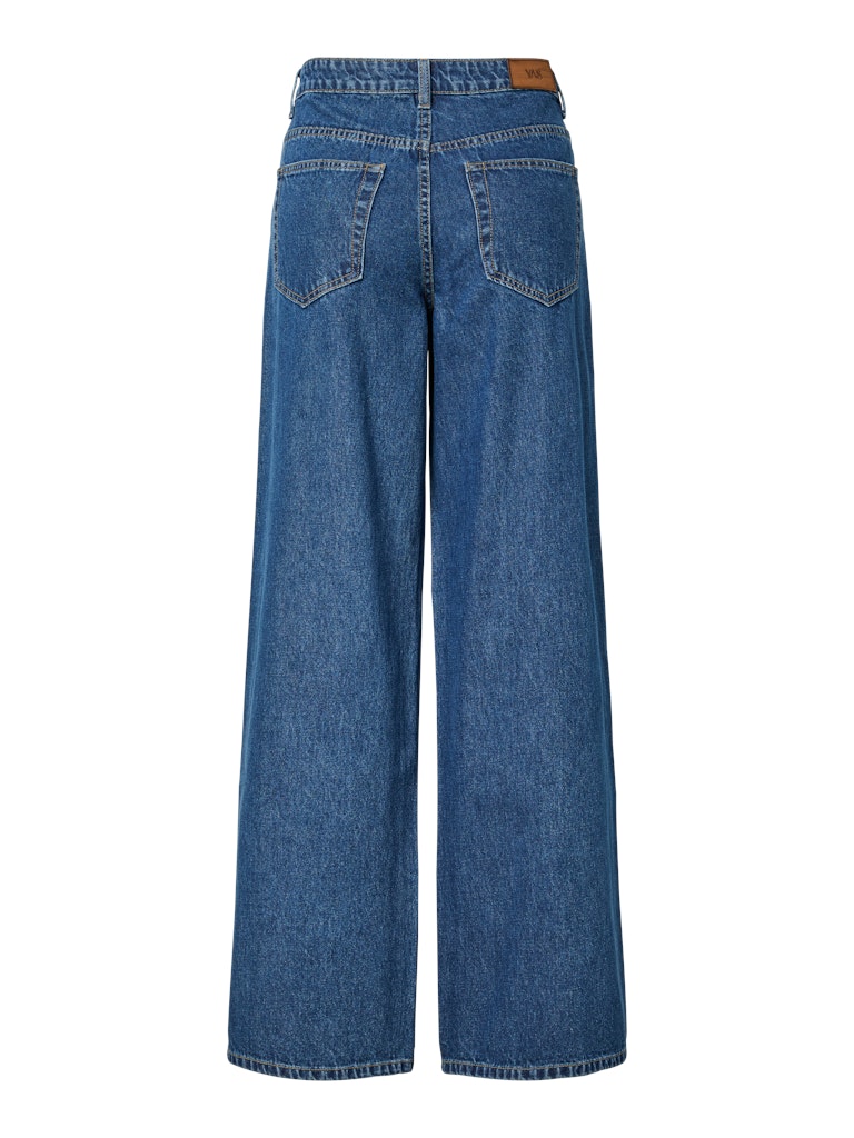 YAS | ELSIE MW WIDE JEANS - MEDIUM BLUE DENIM