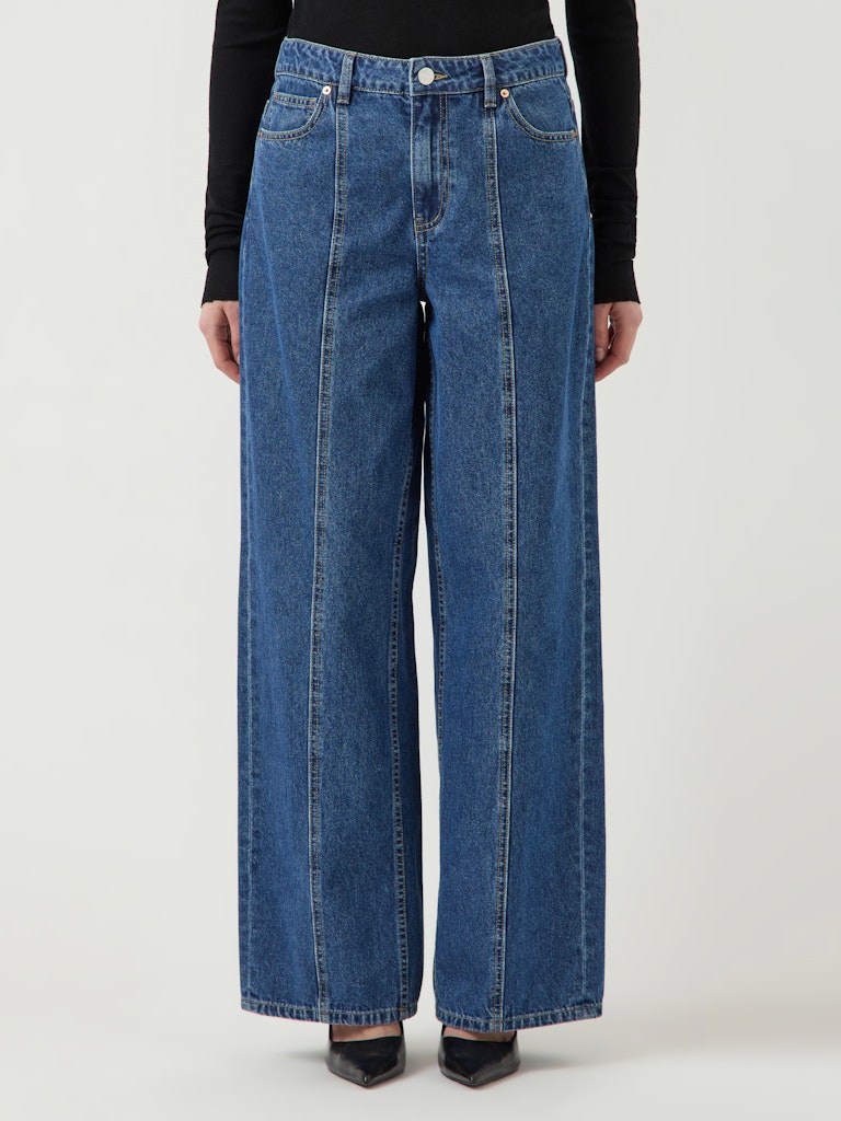 YAS | ELSIE MW WIDE JEANS - MEDIUM BLUE DENIM