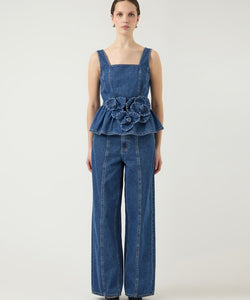 YAS | ELSIE MW WIDE JEANS - MEDIUM BLUE DENIM
