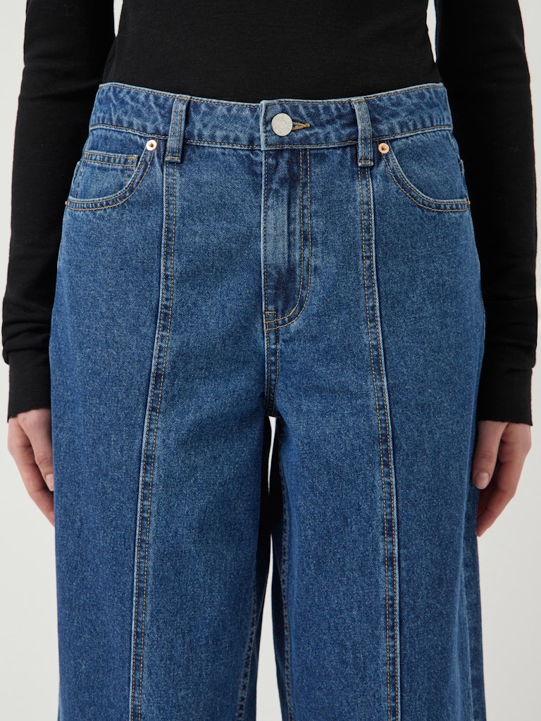 YAS | ELSIE MW WIDE JEANS - MEDIUM BLUE DENIM