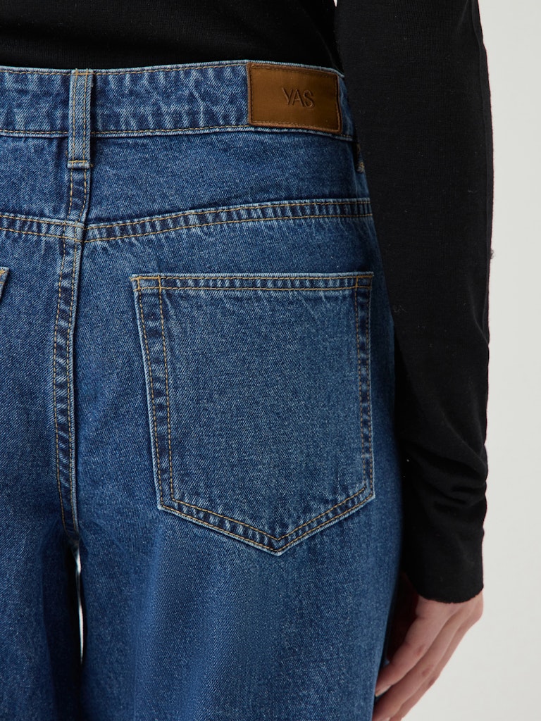 YAS | ELSIE MW WIDE JEANS - MEDIUM BLUE DENIM