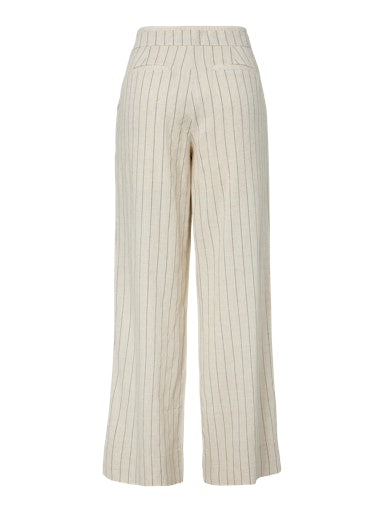 YAS | LINURA MW LINEN BLEND PANTS - PRISTINE