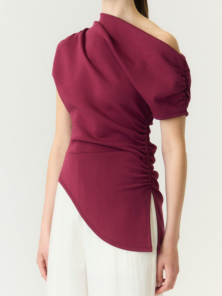YAS | PALIMI OFF SHOULDER TOP - RHODODENDRON