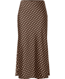 YAS | PELLA HW MIDI SKIRT - PINECONE ECRU DOTS