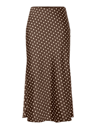 YAS | PELLA HW MIDI SKIRT - PINECONE ECRU DOTS