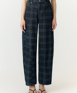 YAS | LUA HW BARREL JEANS - STORY / DARK BLUE DENIM