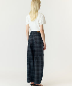 YAS | LUA HW BARREL JEANS - STORY / DARK BLUE DENIM
