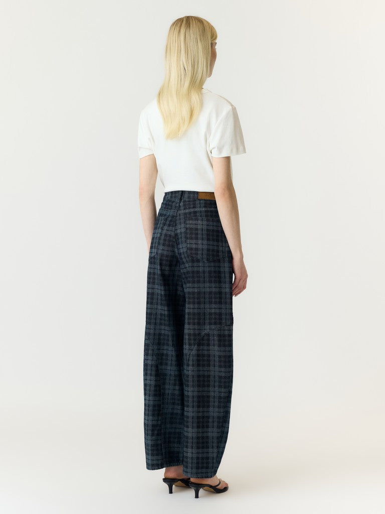 YAS | LUA HW BARREL JEANS - STORY / DARK BLUE DENIM
