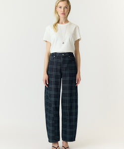 YAS | LUA HW BARREL JEANS - STORY / DARK BLUE DENIM
