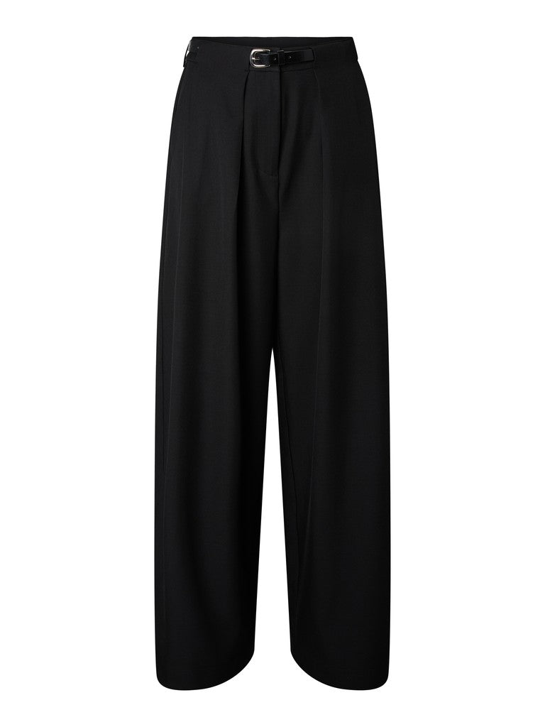 YAS | BELTILO HW BELTED PANTS - BLACK