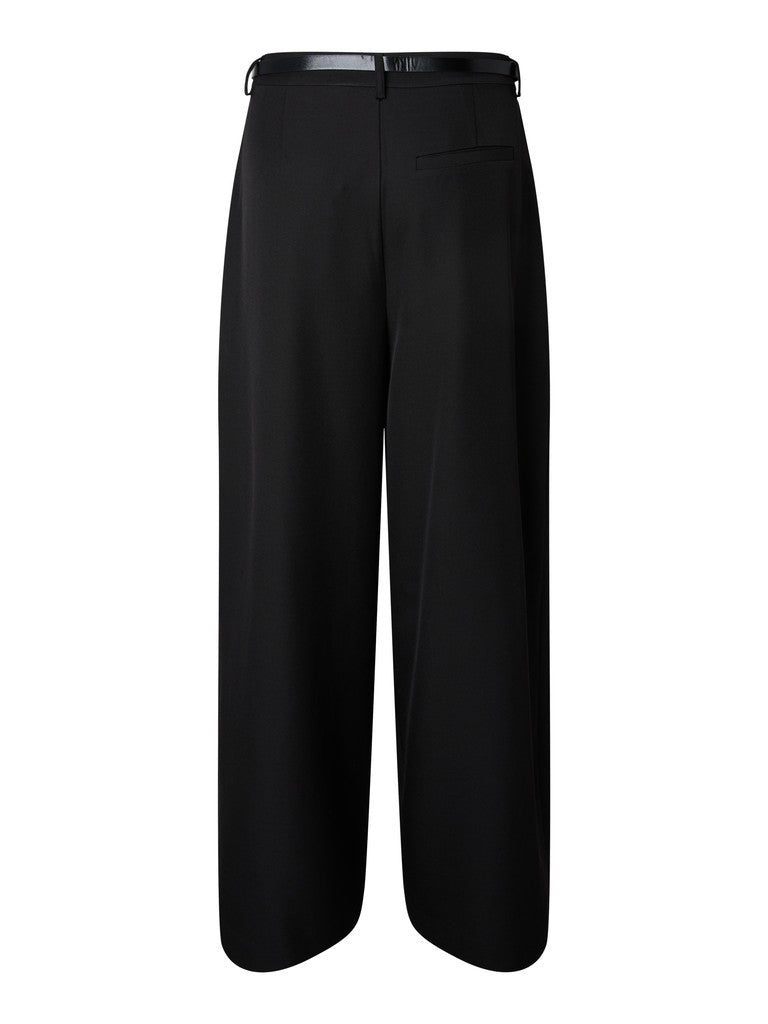YAS | BELTILO HW BELTED PANTS - BLACK