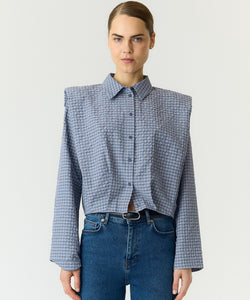 YAS | GILLA LS SHIRT - NAVY BLAZER